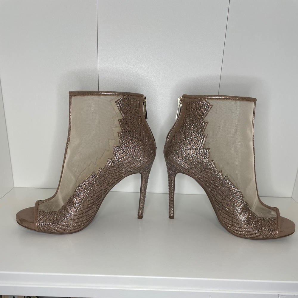 Jessica Simpson Booties Open Toe Mesh - image 4